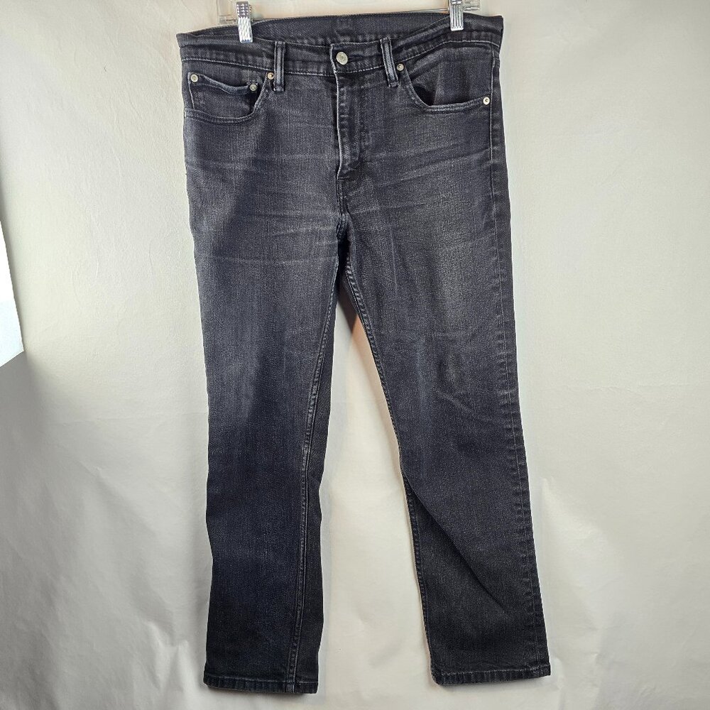 Levis 511 Jeans Mens 34x30 Black Slim Dark Wash Stretch Denim Skater Rocker